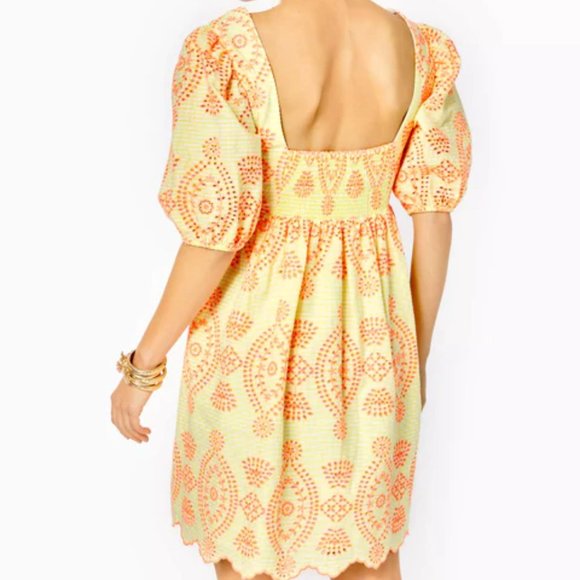 Lilly Pulitzer Eyelet Baby Doll Dress NWOT - Picture 3 of 5